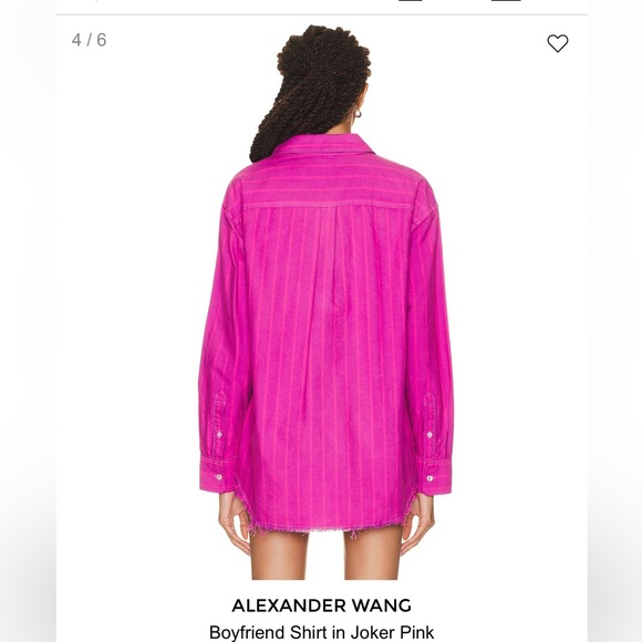 ALEXANDER WANG
Boyfriend Shirt in Joker Pink - Picture 3 of 6